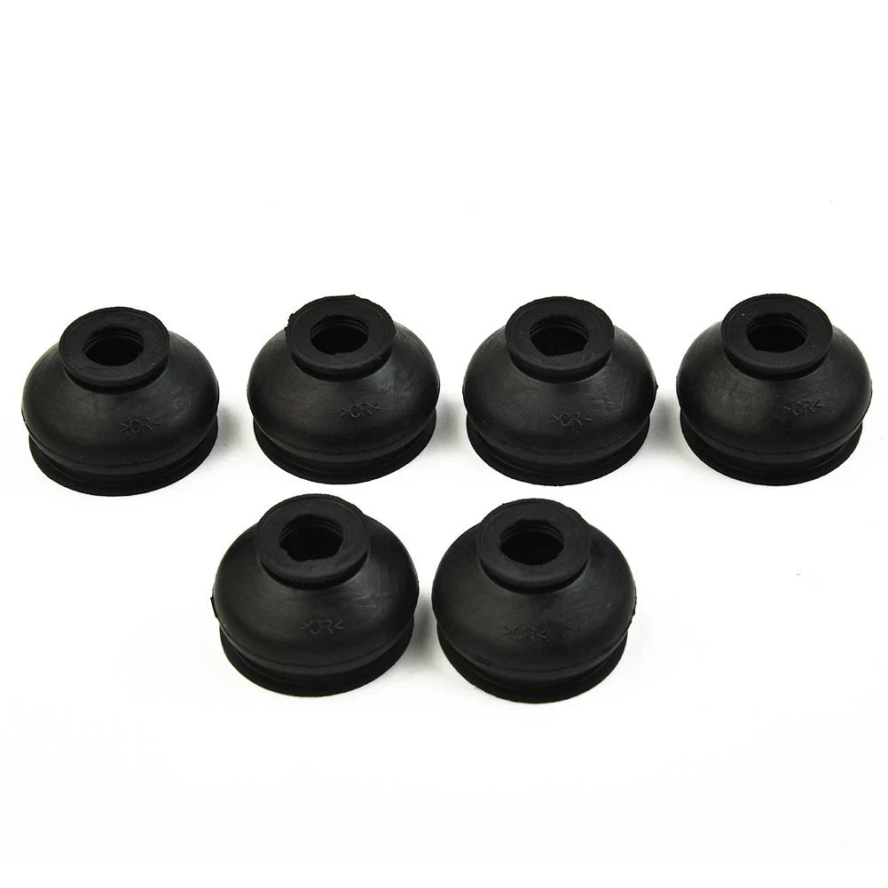 6pcs HQ Rubber Tie Rod End-Ball Joint Dust Boots Dust Cover Boot Gaiters Black
