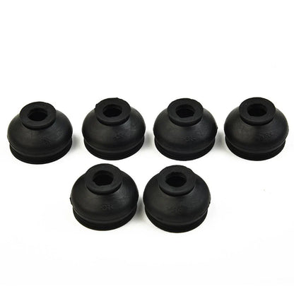 6pcs HQ Rubber Tie Rod End-Ball Joint Dust Boots Dust Cover Boot Gaiters Black