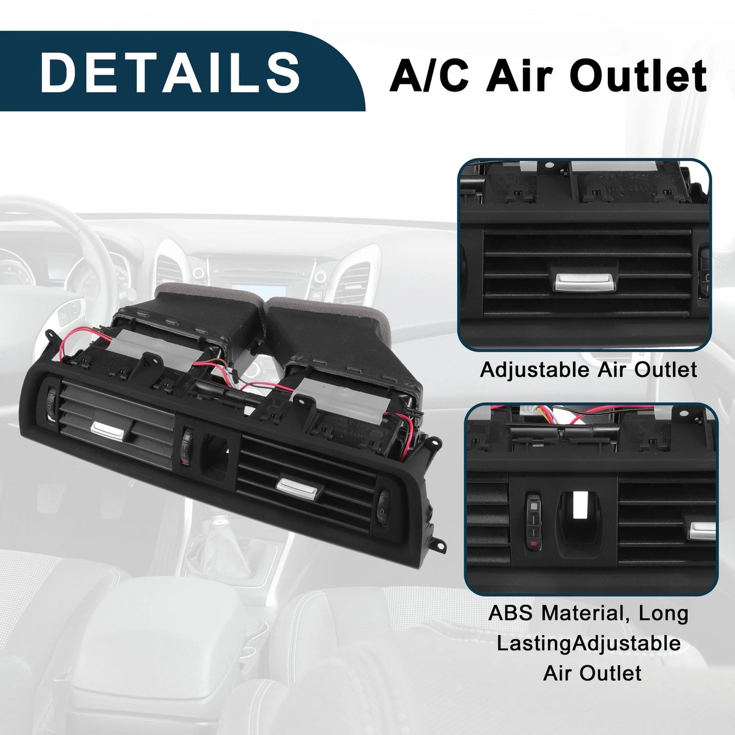 Center Dash A/C Outlet for BMW 528i (2011–2015) No. 64229209136