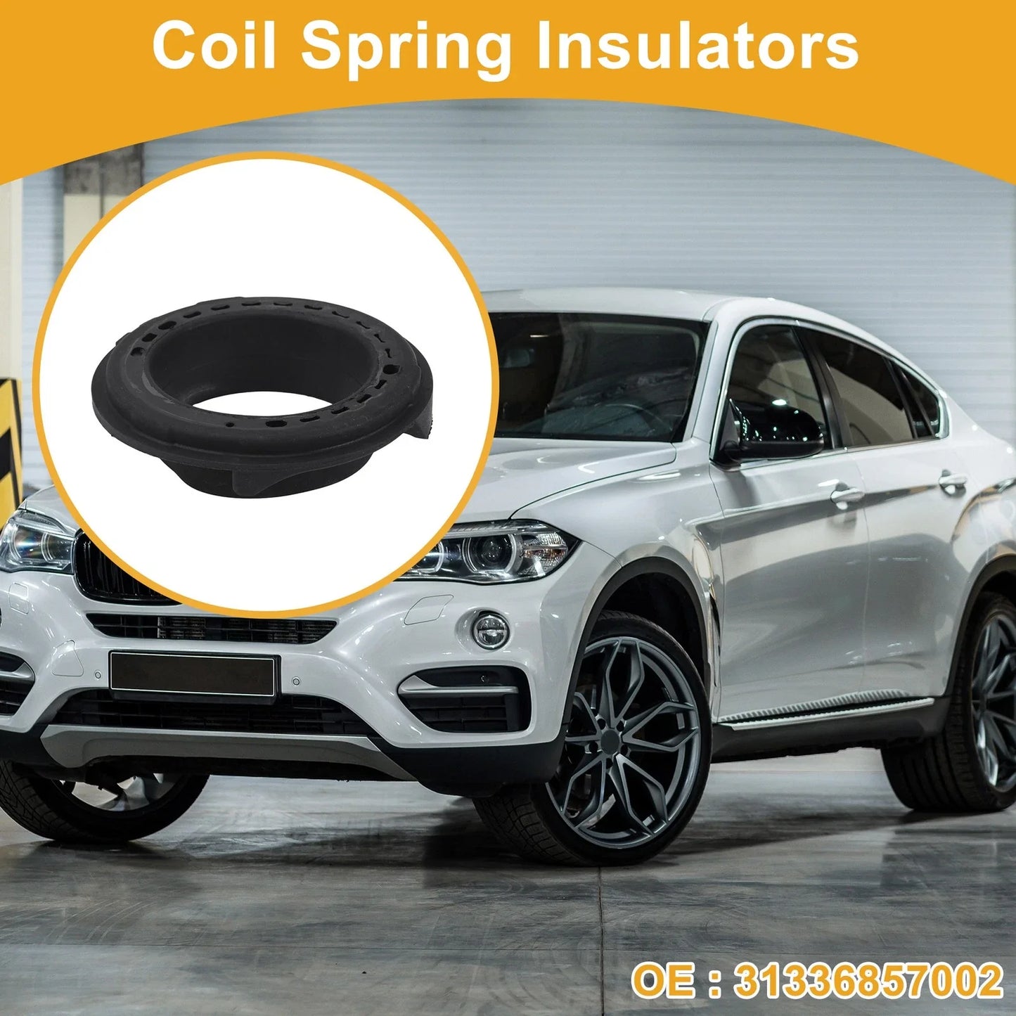 Lower Coil Spring Insulators Rubber 1 Pc for BMW X6 (2008-2019)