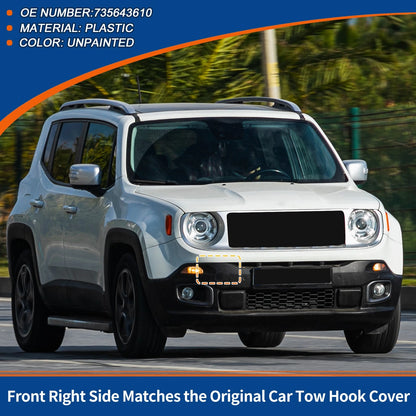 Tow Hook Cover for Jeep Renegade (2015–2018) No. 735643610 Unpainted