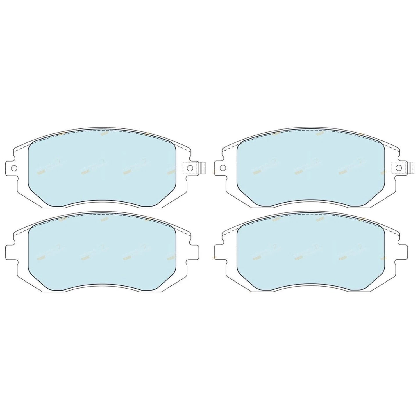 Set of 4 Bendix Front Brake Pads for Subaru Liberty (2003–2015)