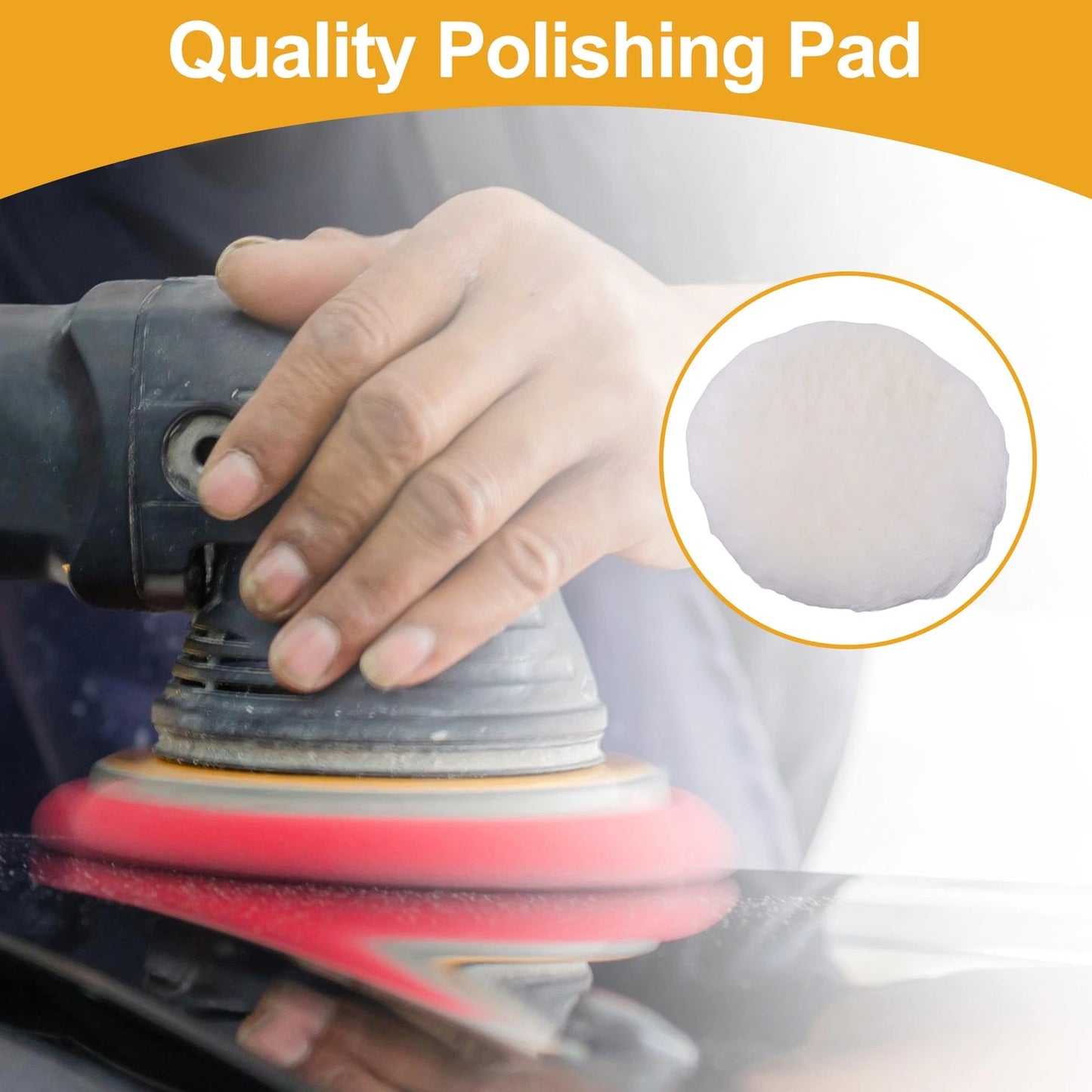 1pc 6" Wool Polishing Buffing Waxing Pad for Universal Use (150mm)
