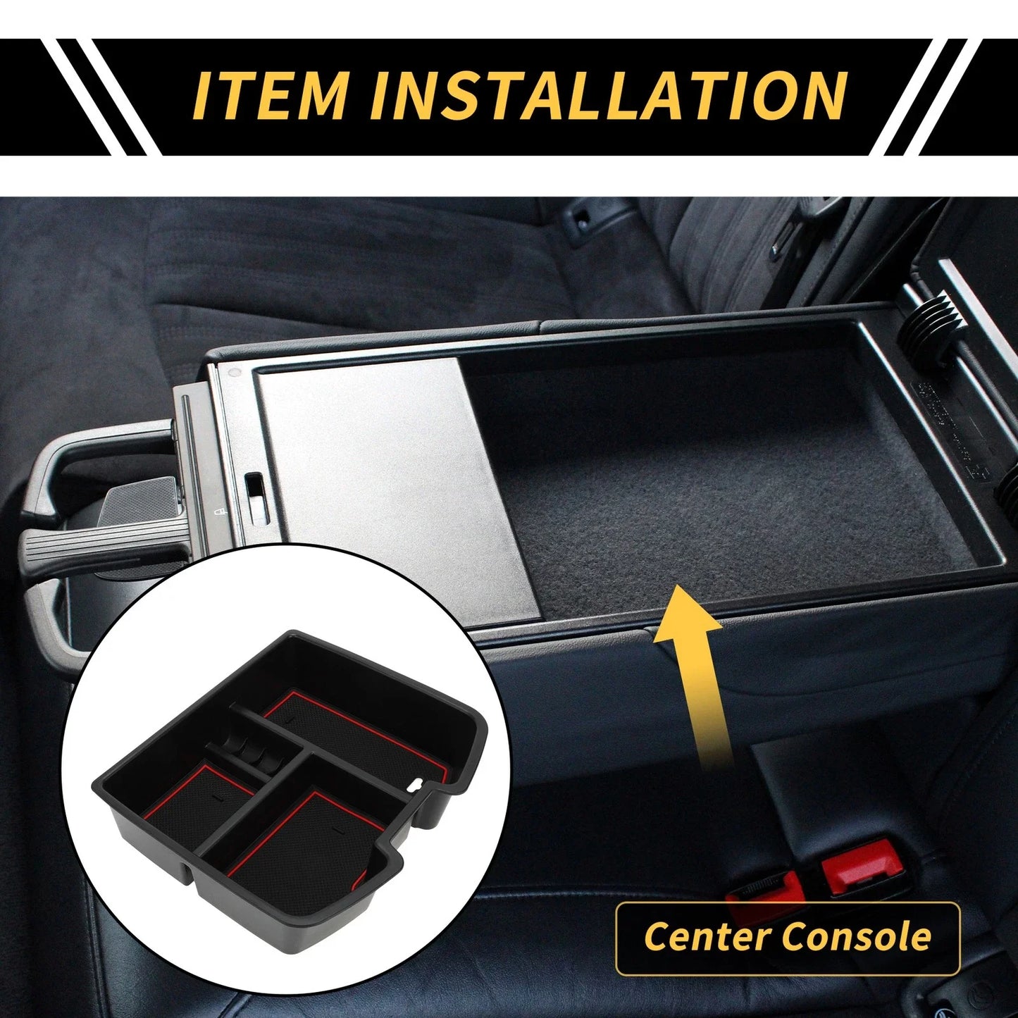 Center Console Organizer Tray for Chevy Silverado 1500 & GMC Sierra (2014-2023)