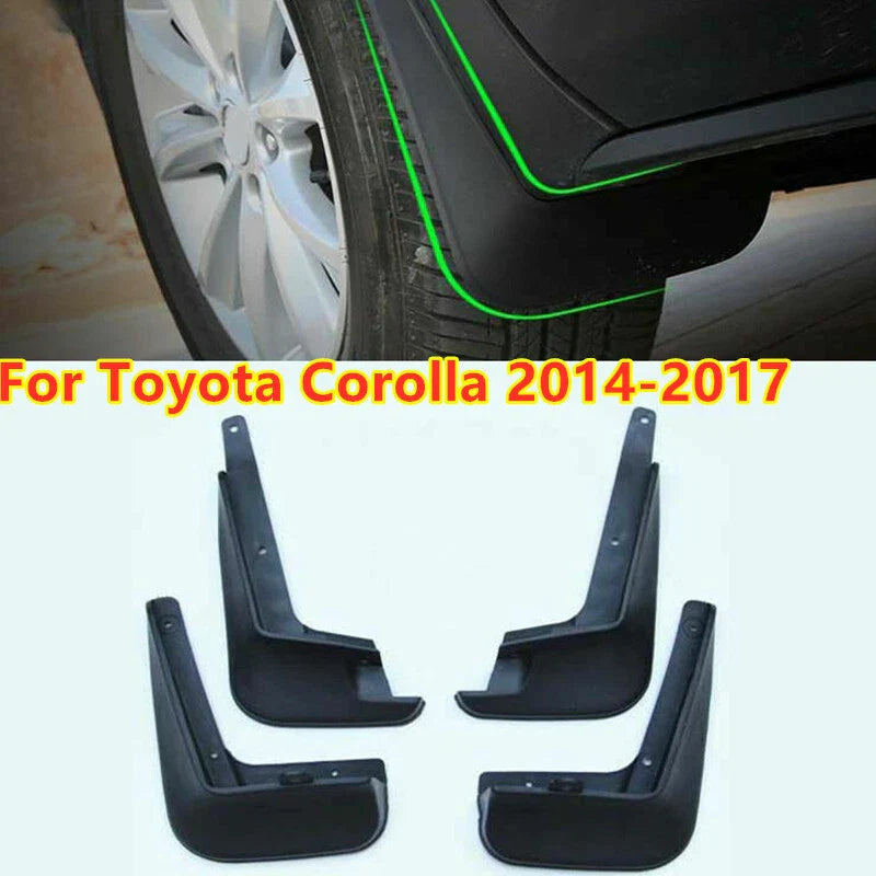 4x Front Rear Splash Mud Flaps Guards for Toyota Corolla (2014–2017)