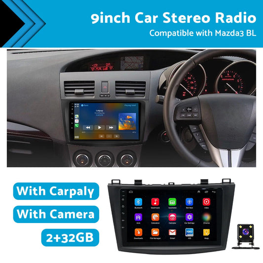 32GB Android Apple Carplay 9" Stereo Radio GPS for Mazda 3 (2009-2013)