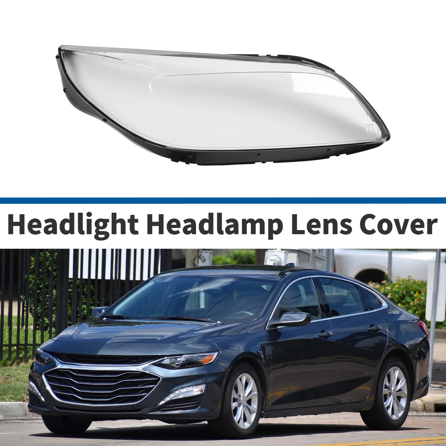 1 Pcs Headlight Lens Cover for Chevrolet Malibu (2013–2015)