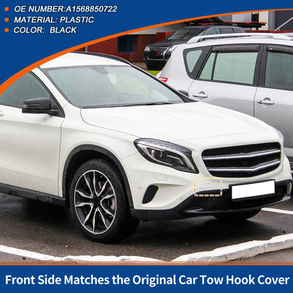 Front Bumper Tow Hook Cover for Mercedes-Benz GLA X156 (2014-2020) Black