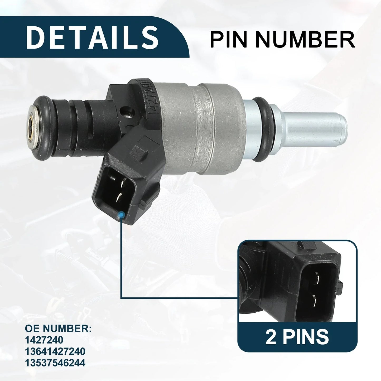 Fuel Injector for BMW 325i 325xi 2.5L Black (2001-2005)