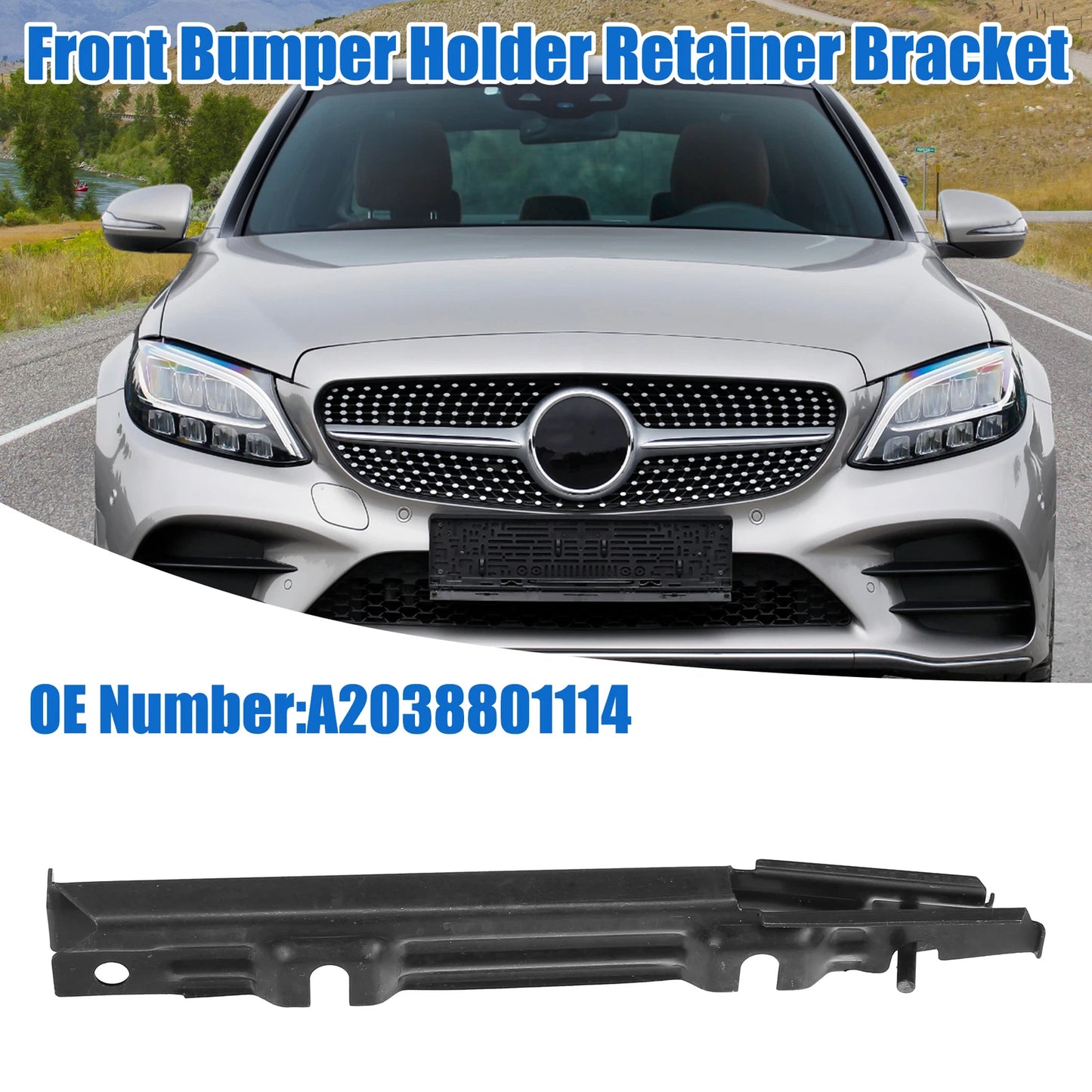 Front Left Upper Bumper Cover Inner Support Bracket for Mercedes-Benz CLK63 (2007–2009)