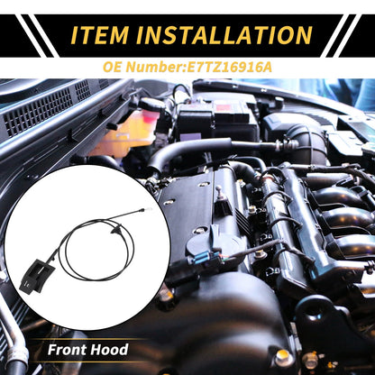 Hood Latch Release Cable for Ford F-150 F-250 F-350 Bronco (1987–1991) No.E7TZ16916A