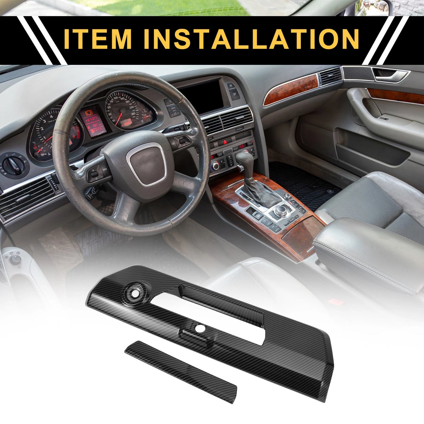 Set of 1 Carbon Fiber Tailgate Handle Cover Trim for Ford F-150 (2021–2024)