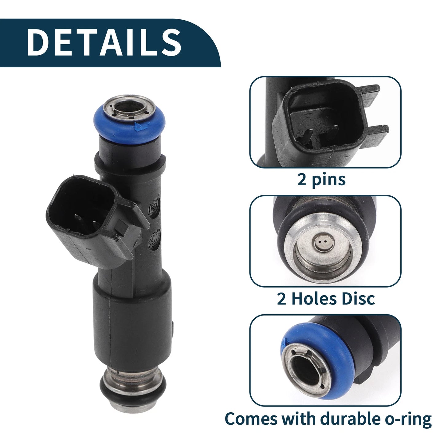 Fuel Injector No. 96493843 for Suzuki Reno 2.0L (2006–2008) 1 Pc Black