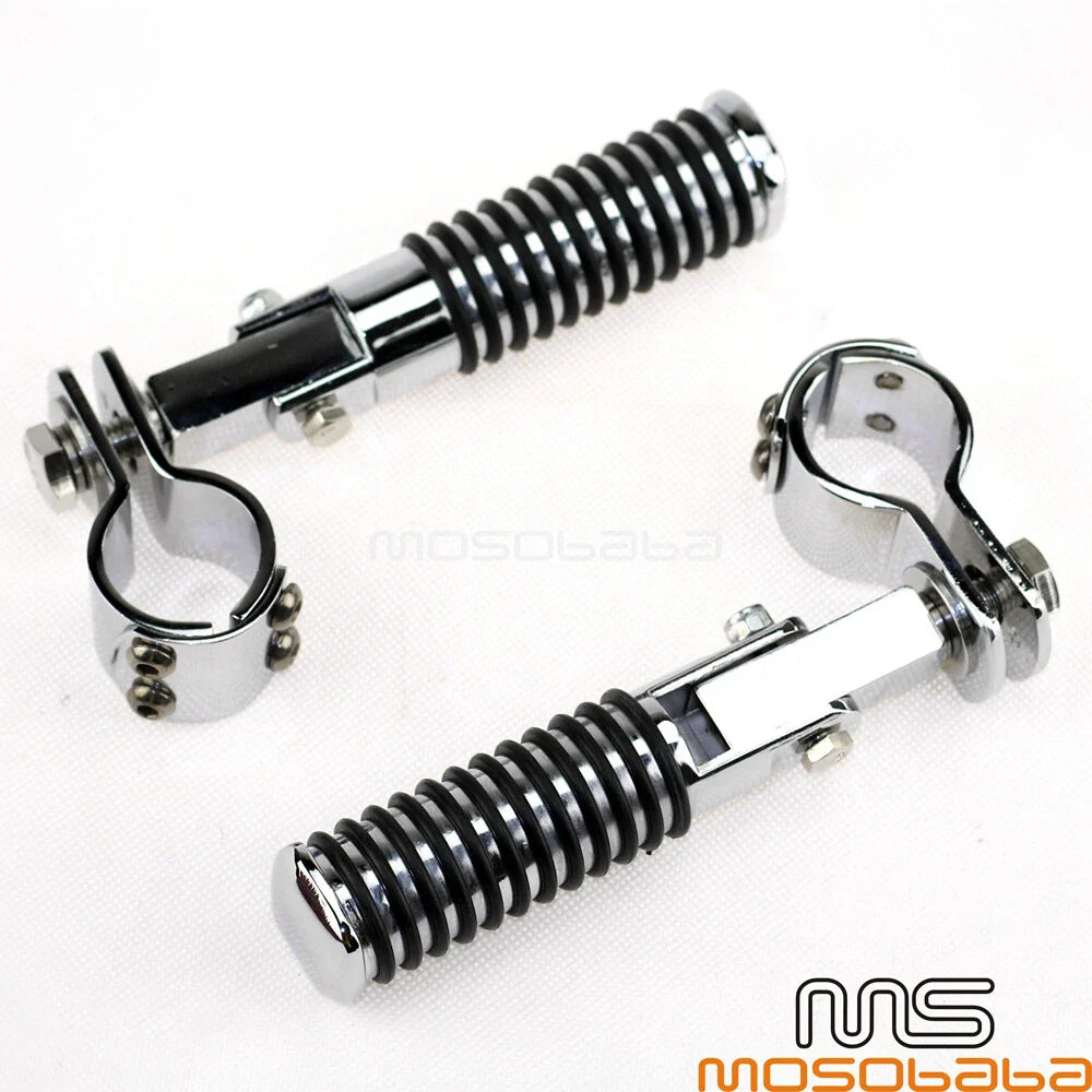 1 1/4" Engine Crash Bar Foot Pegs for Honda Harley Dyna