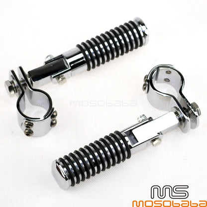 1 1/4" Engine Crash Bar Foot Pegs for Honda Harley Dyna