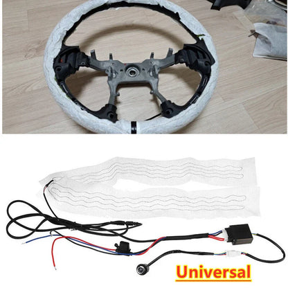 Heated Steering Wheel Cover 25in 6-Level for Universal