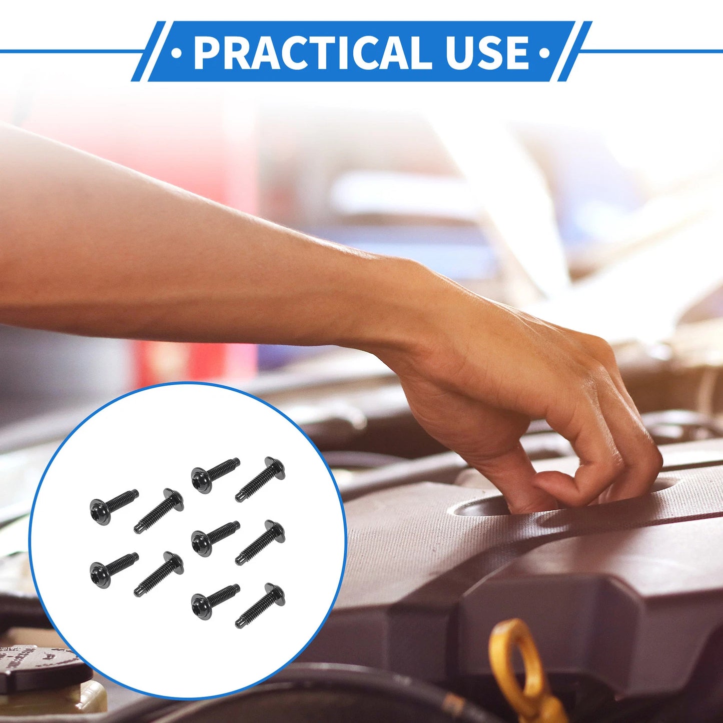 10 Pcs Fender Liner Splash Shield Bumper Cover Screw for VW, Skoda, Seat