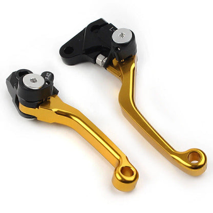 Gold Pivot Brake Clutch Levers for YAMAHA WR 250F WR 450F (2001-2016)