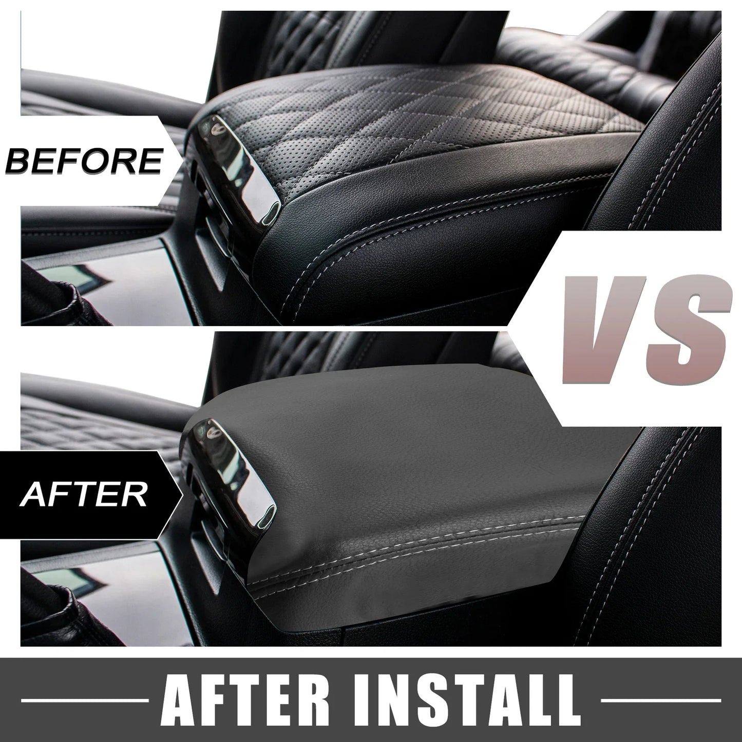 Car Center Console Armrest Cover for Dodge Ram 1500 2500 3500 (2019-2022)
