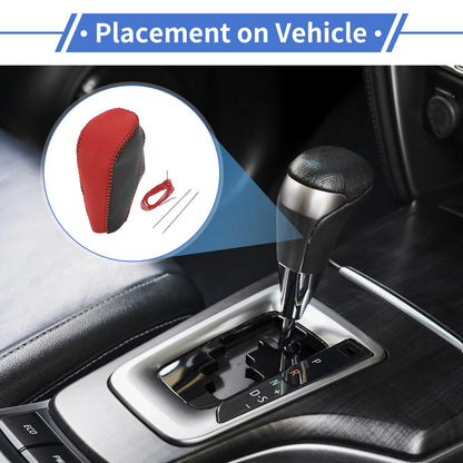 1 Pc Gear Shift Knob Cover for Chevrolet Cruze (2011–2015) Red Black