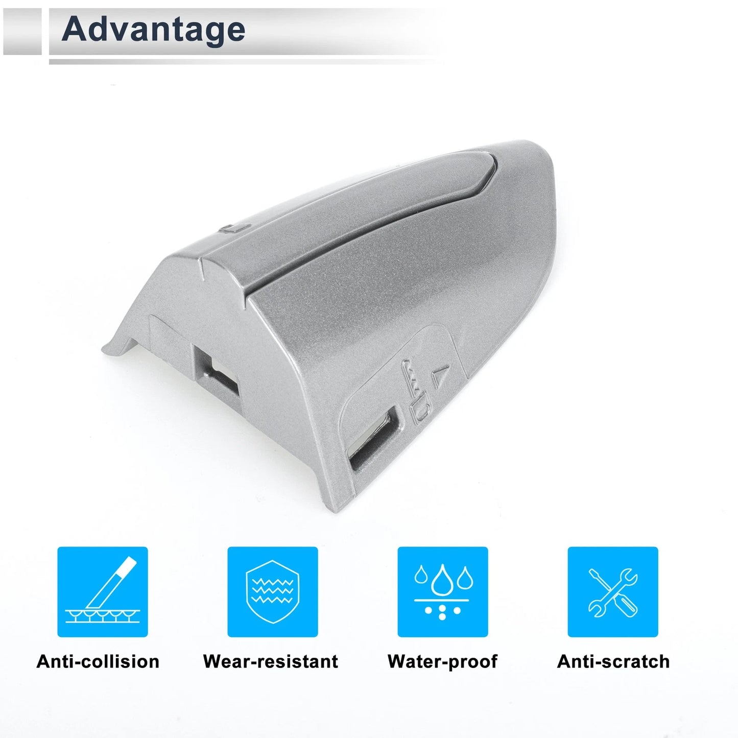 Front Left Door Handle End Cap for Ford Mondeo Edge Taurus (2013–2020) Silver