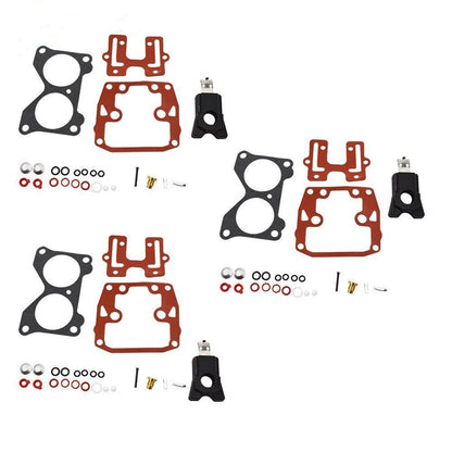 Set of 3 Carburetor Rebuild Kits for Johnson Evinrude 140-200 HP