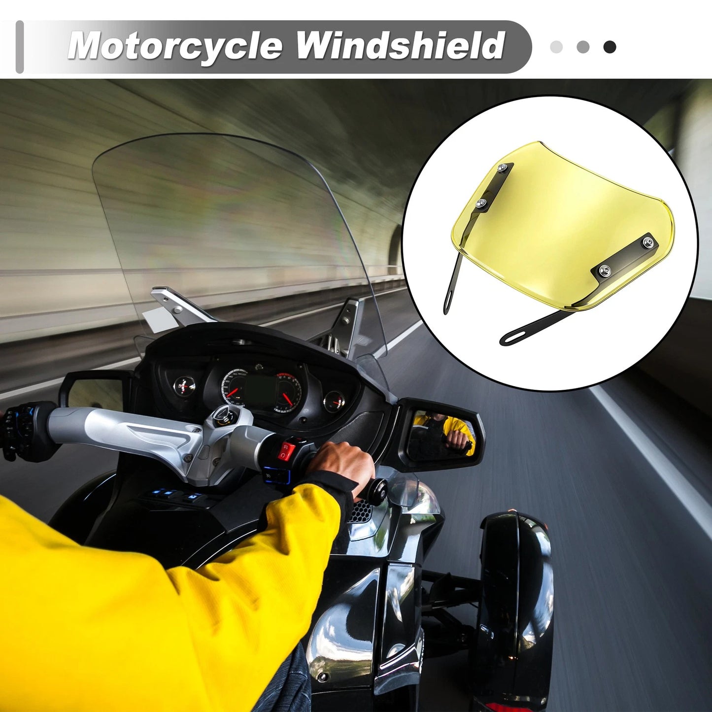 Motorcycle Wind Deflector for Yamaha XJ 400 Diversion (1991–1993) ABS Yellow