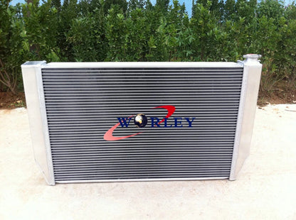 Aluminum Radiator for Ford Falcon V8 6cyl (XC XD XE XF) 56mm Manual & Fans
