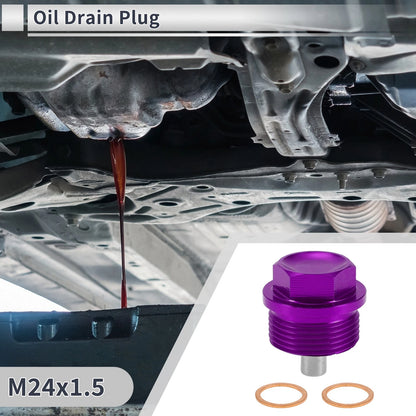 Set of 1 M24x1.5 Engine Oil Drain Plug with Gasket for Car Motorcycle Boat