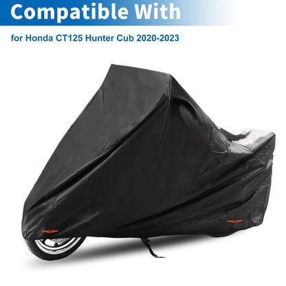 Motorcycle Cover 301D-PU Black for Honda CT125 Hunter Cub (2020-2023)