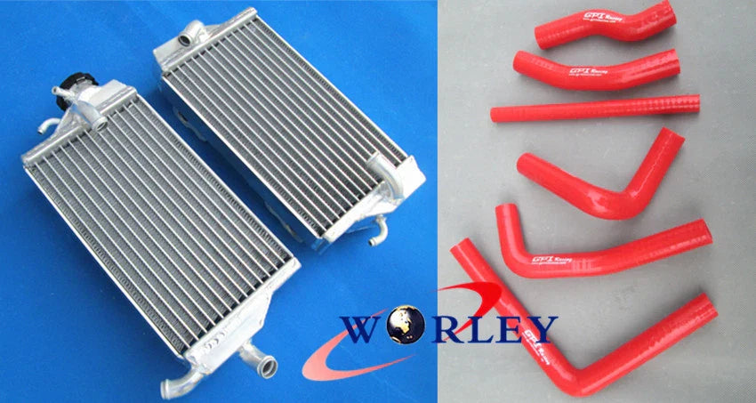 Aluminum Radiator & Silicone Hose for 2000-2001 Honda CR250 CR250R