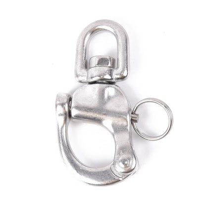 1pcs / 70mm / Marine Grade 316 Stainless Steel Snap Shackle With Swivel Bail