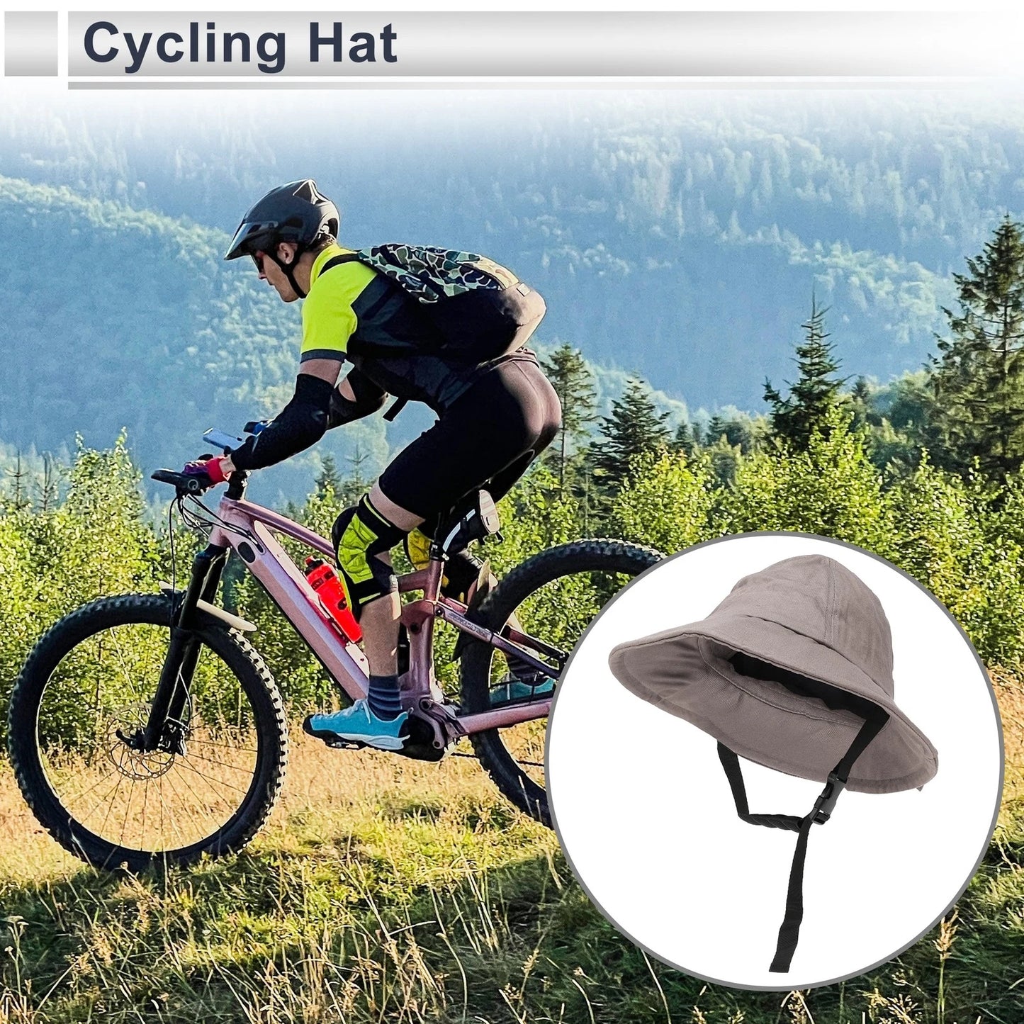 Breathable Sun-proof Cycling Hat - Light Gray (14.57"x10.63") - 1 Pcs