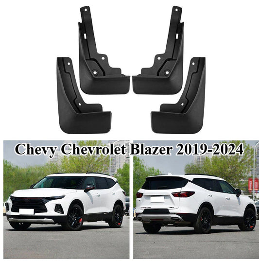 4X Molded Splash Guards Mud Flaps Fender for Chevrolet Blazer (2019–2024)