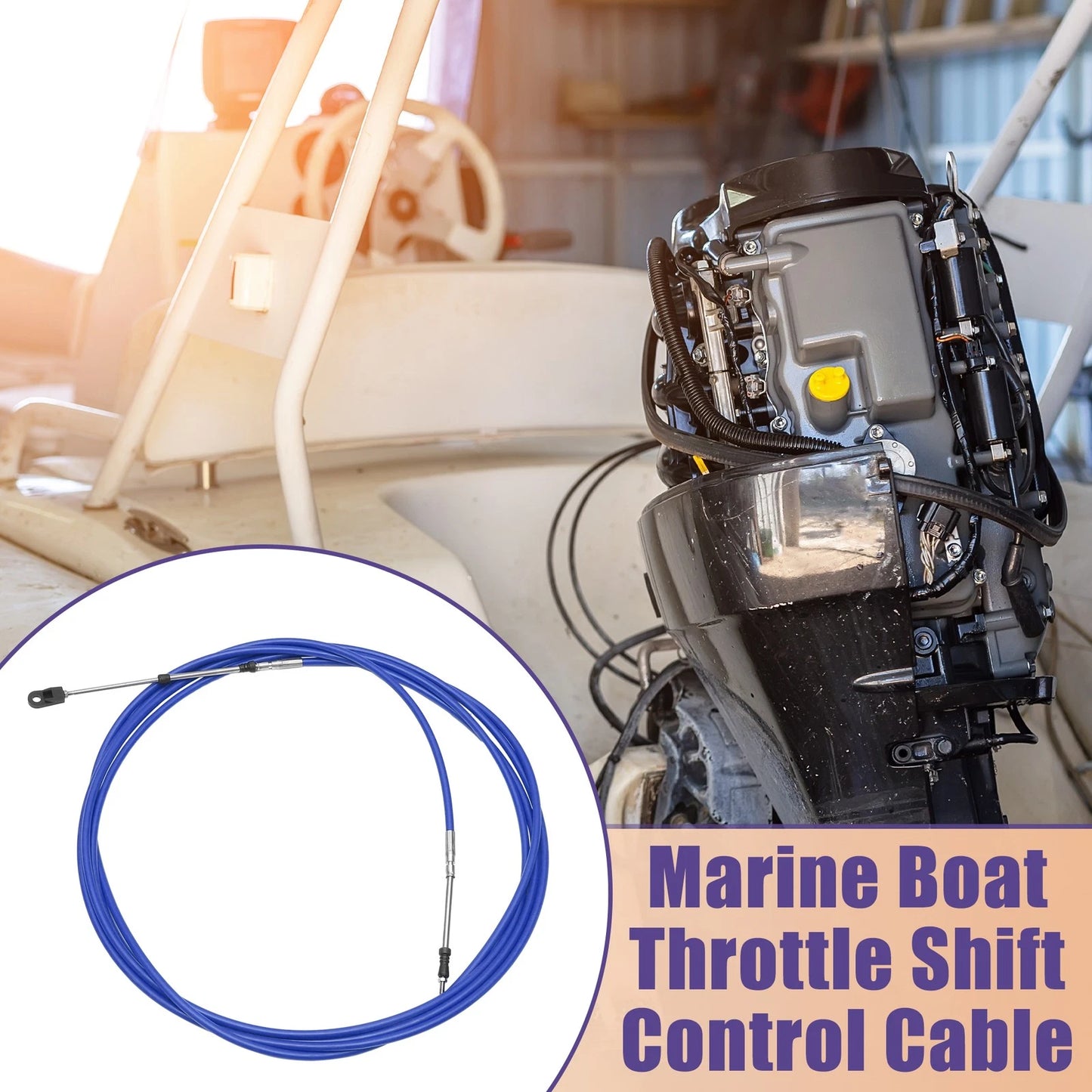 Throttle Control Cable for Marine Boat (600cm, 20FT)
