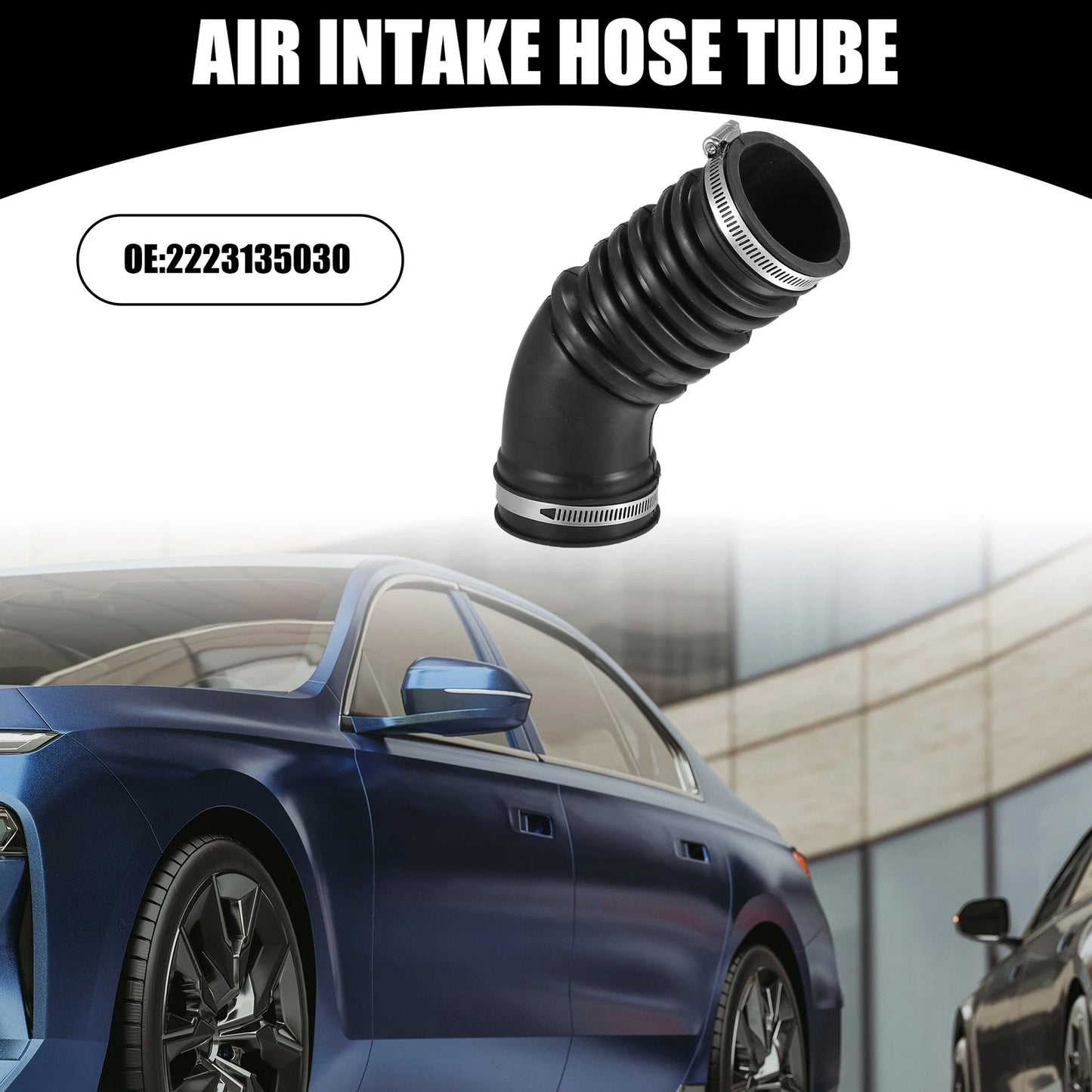 Air Cleaner Intake Hose Tube with Clamps for Toyota Pickup L4 2.4L (1989–1995)