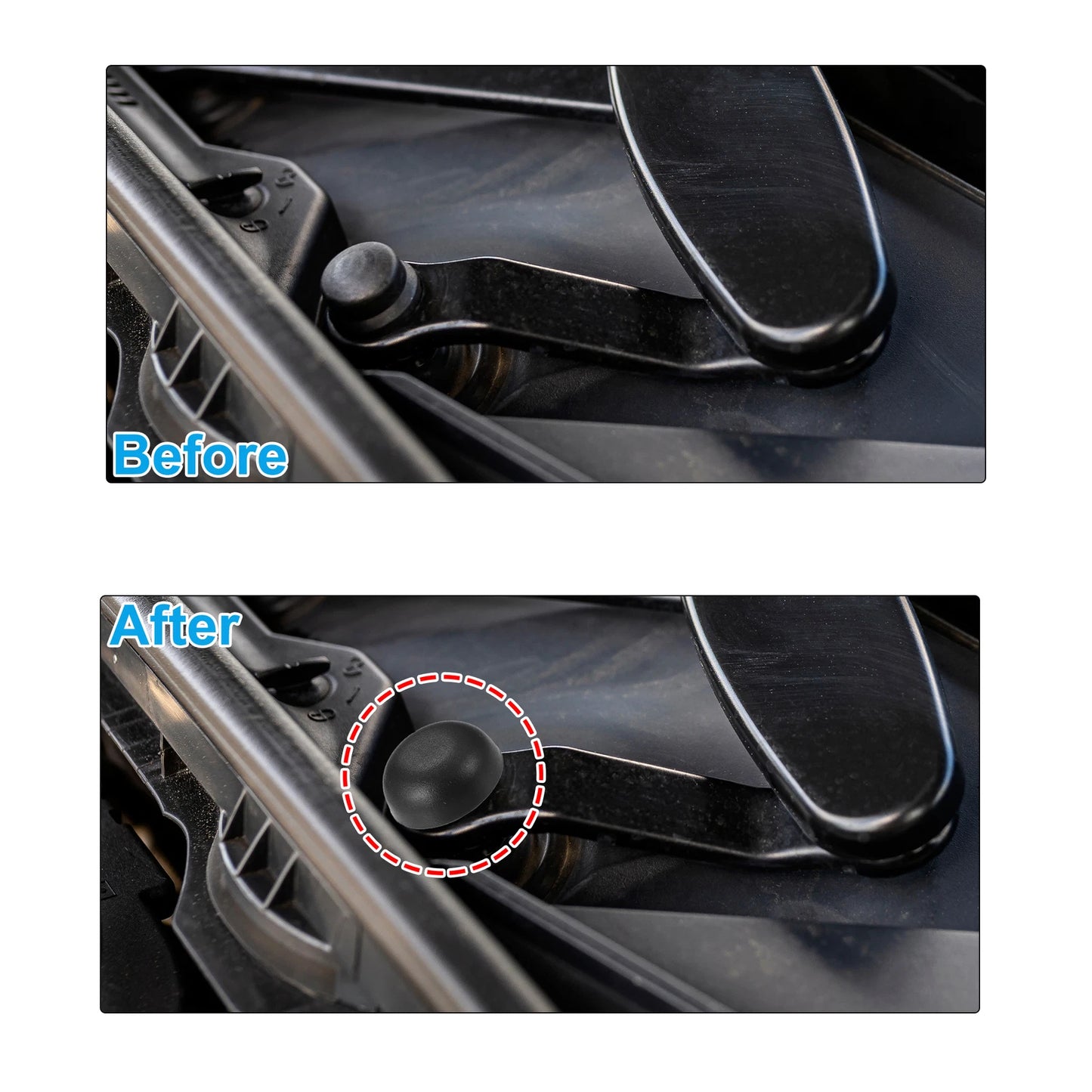 Wiper Arm Nut Cover Cap for Ford Edge (2007–2014) - Black