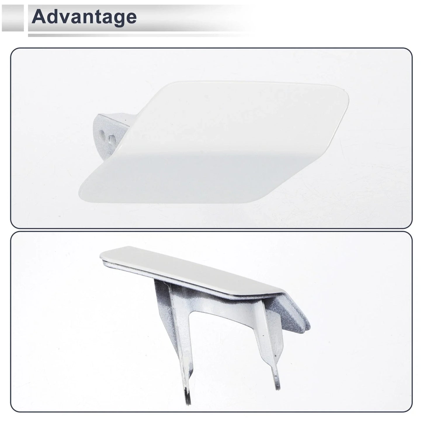 Front Left Bumper Headlight Washer Nozzle Cover Cap for BMW 320i White