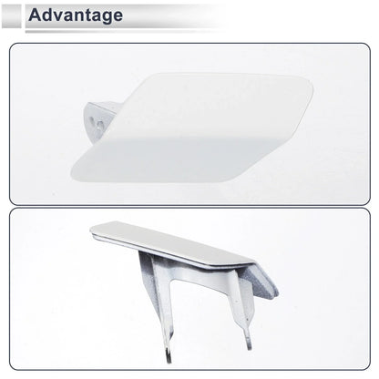 Front Left Bumper Headlight Washer Nozzle Cover Cap for BMW 320i White