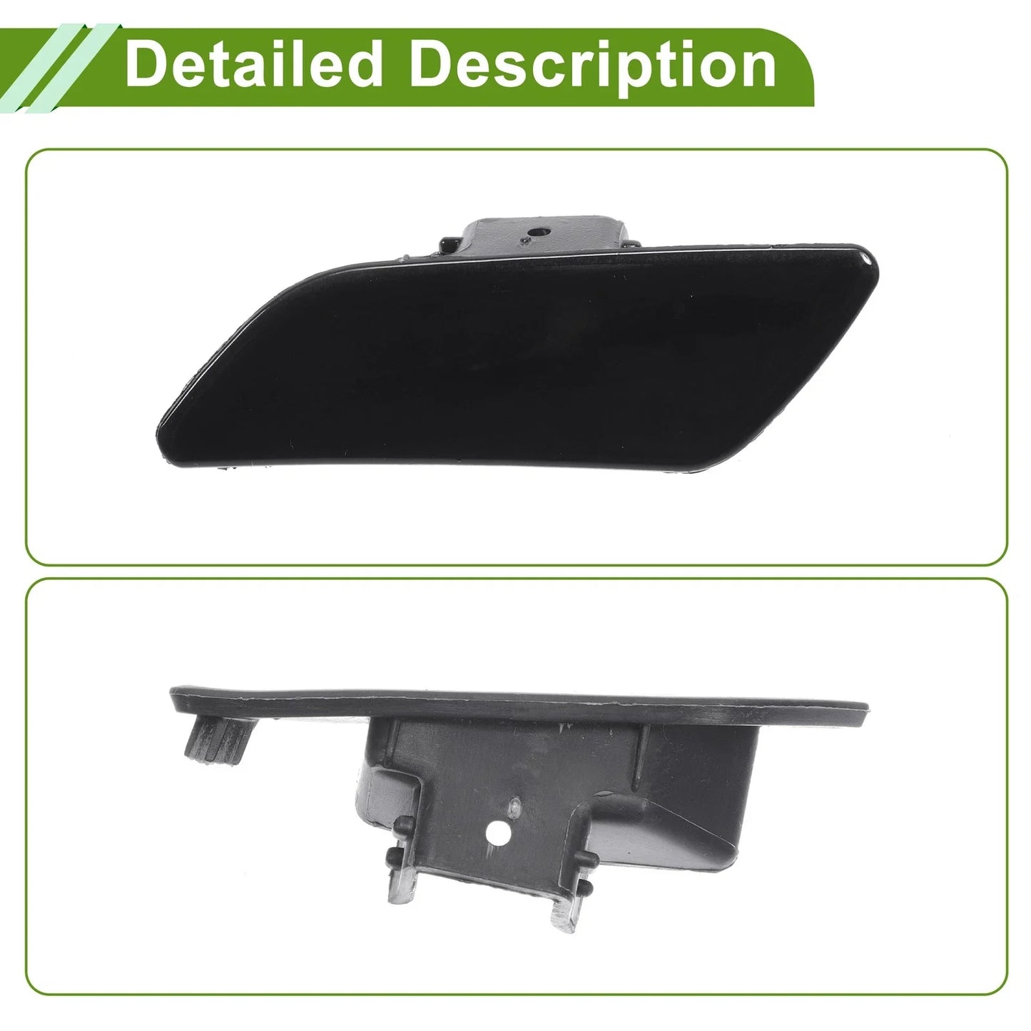 Left Washer Nozzle Cover for Porsche Panamera 2014-2016 Black