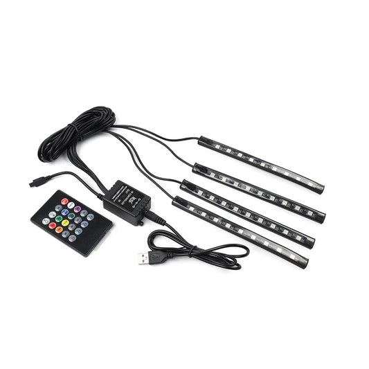 36LED RGB Remote Control Decorative Foot Lamp for Car