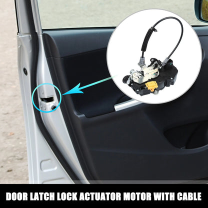 Rear Left Door Lock Actuator Motor with Cable for GMC Sierra 1500 (2007–2013)