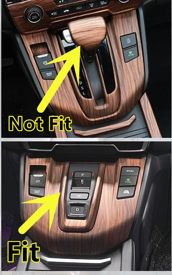 ABS Peach Wood Grain Gear Shift Frame Cover Trim for Honda CRV (2020–2022)