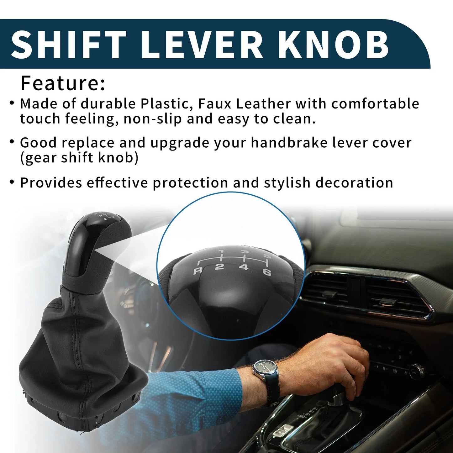 6 Speed Manual Gear Shift Knob & Cover for Mercedes-Benz A-Class (1997-2004)