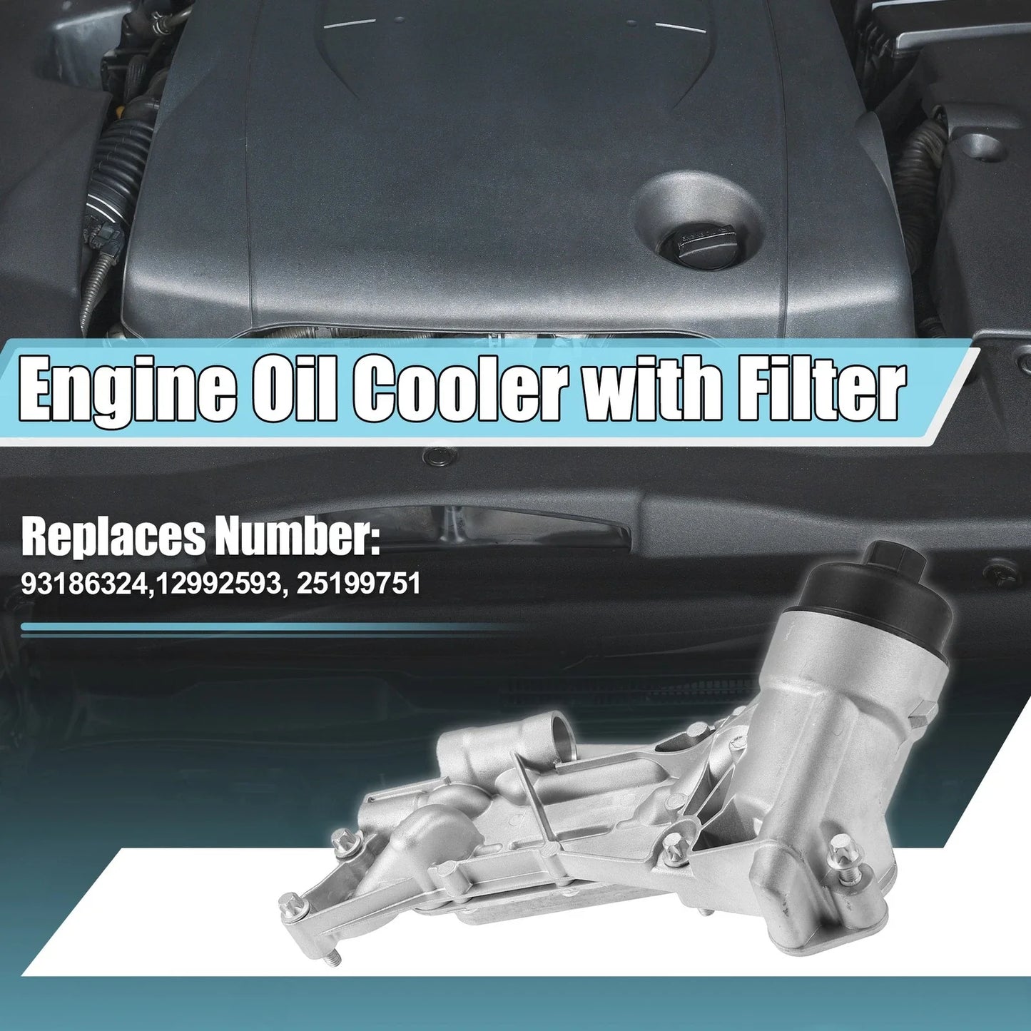 Engine Oil Cooler & Filter Housing with Gasket for Chevy Cruze/Aveo (2011-2016)