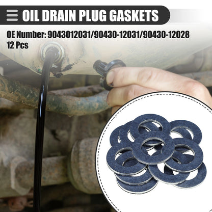 12 Pcs Oil Drain Plug Gaskets for Scion TC (2005–2016) No. 90430-12028 Blue
