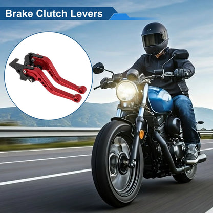 Short Brake Clutch Levers Set of 2 for Yamaha MT-10/FZ-10 (2017–2021) Red