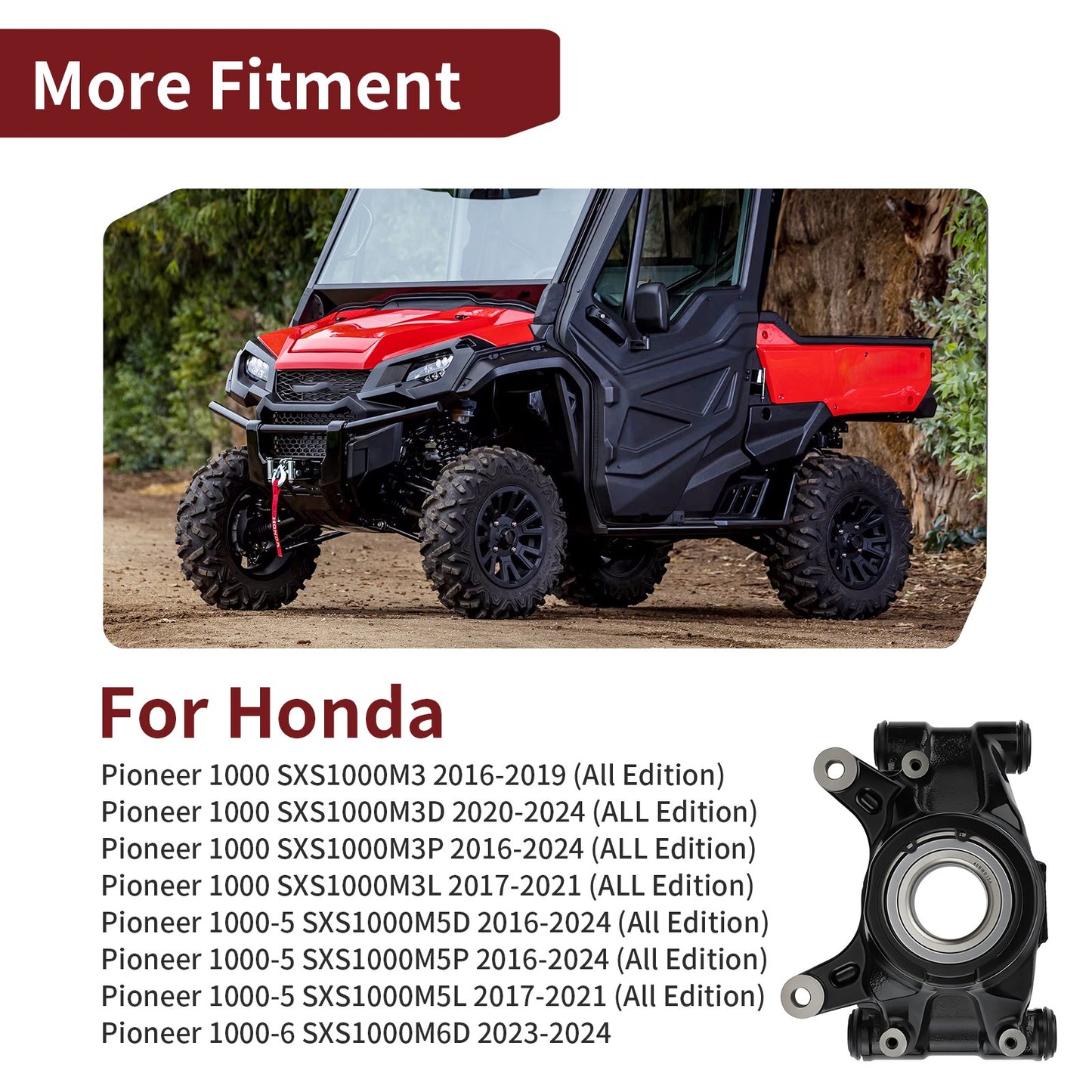 Left Rear Knuckle Kit for Honda Pioneer 1000 (2016–2024)