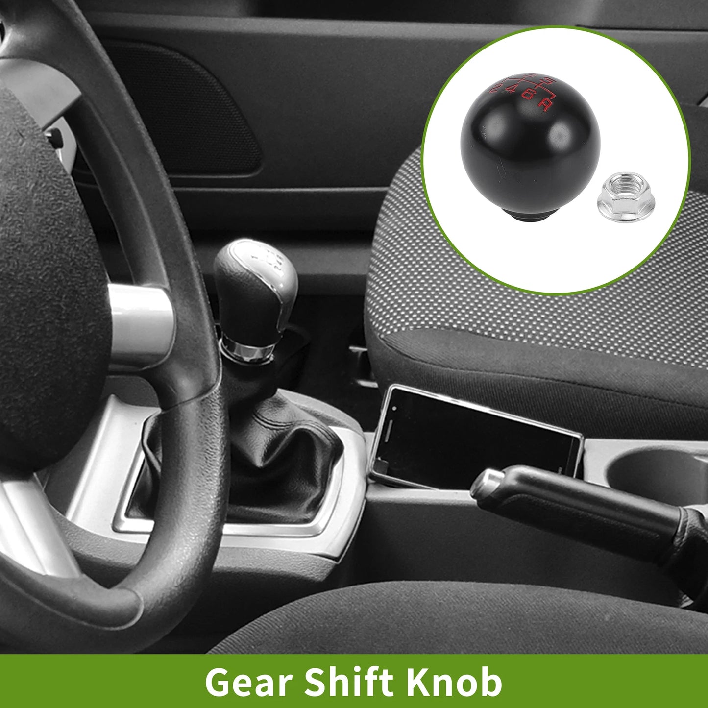 6 Speed Manual Gear Shift Knob for Honda Accord (1990–1997) Aluminum Black
