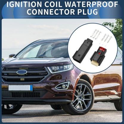 Set of 1 Ignition Coil Waterproof Connector Plug for Ford Mazda